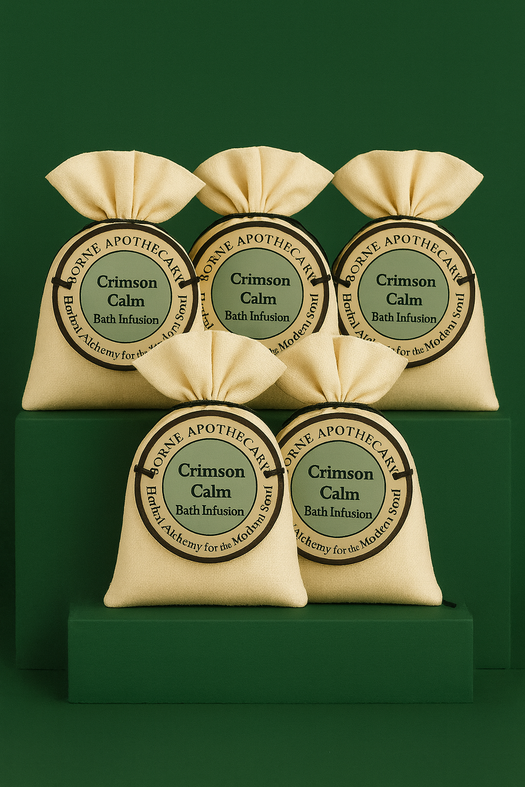 Crimson Calm Bath Infusion – Bundle of 5 Pouches | Borne Apothecary